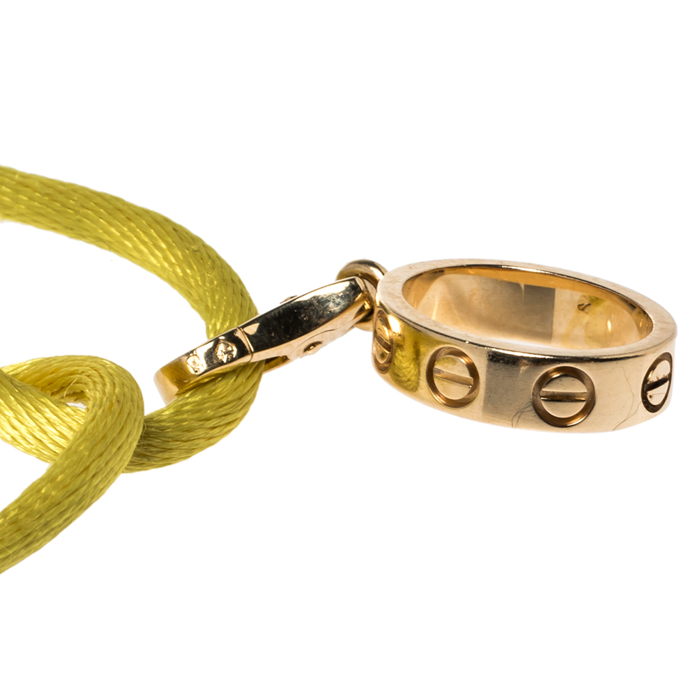 

Cartier Love Charm 18K Yellow Gold Adjustable Cord Bracelet