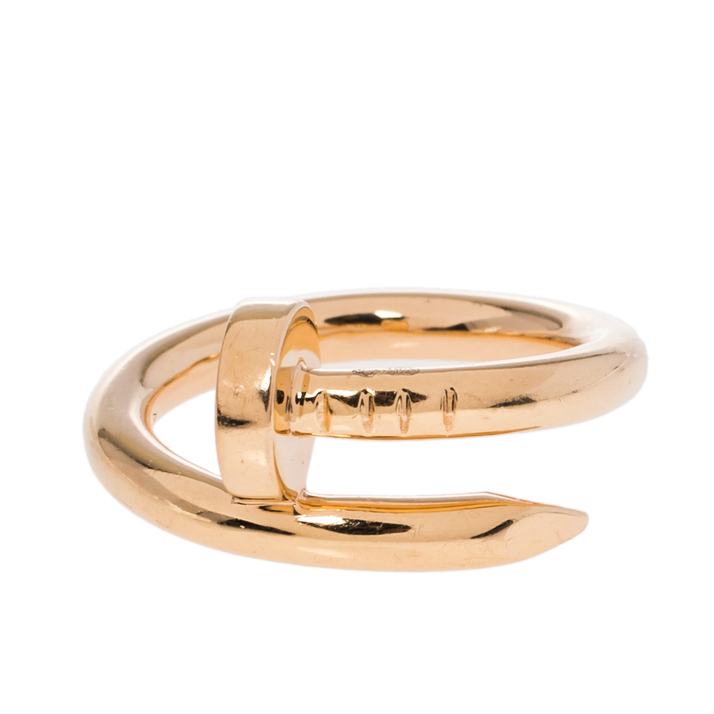 

Cartier Juste Un Clou 18K Rose Gold Band Ring Size