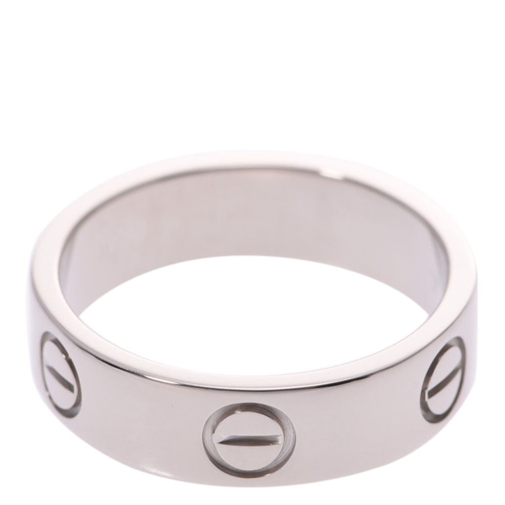 

Cartier Love 18K White Gold Ring Size 55, Silver