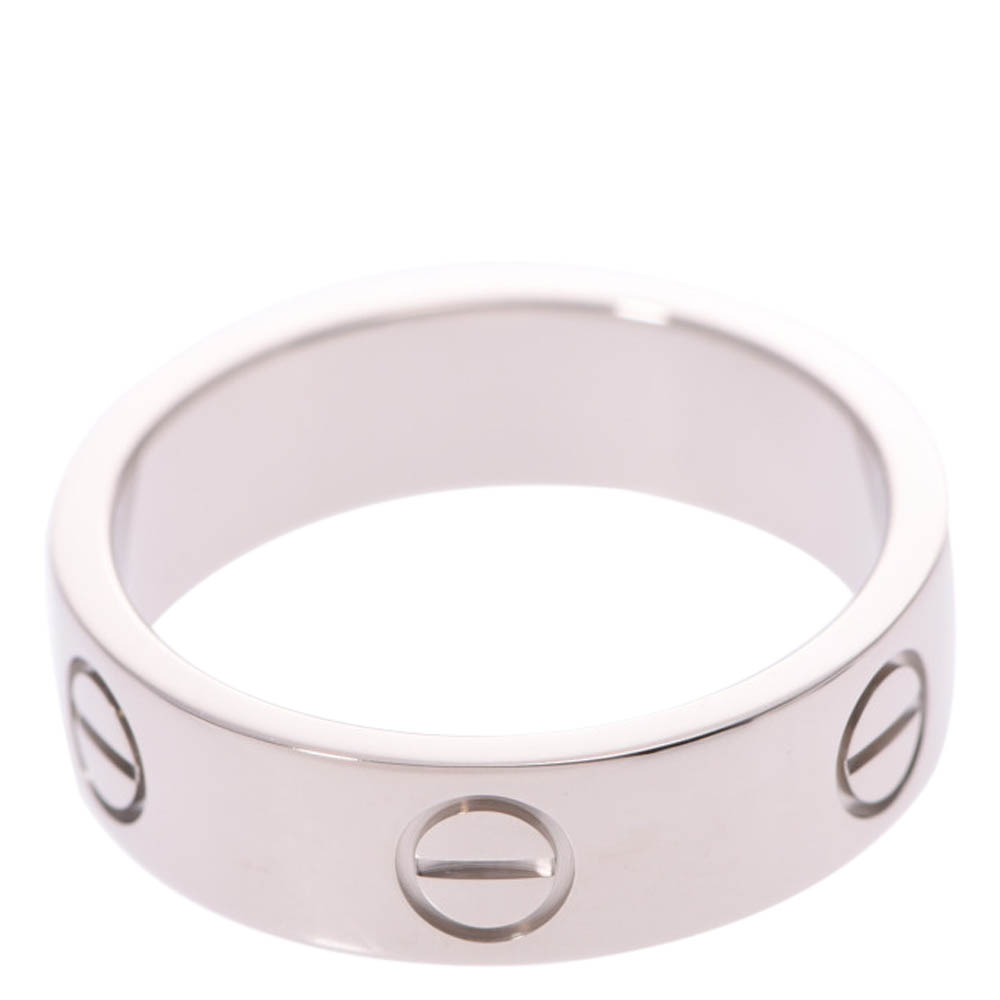 

Cartier Love 18K White Gold Ring Size 56, Silver