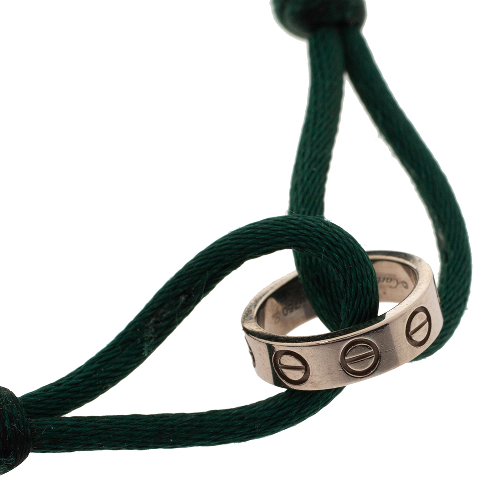 

Cartier Love 18K White Gold Adjustable Cord Bracelet