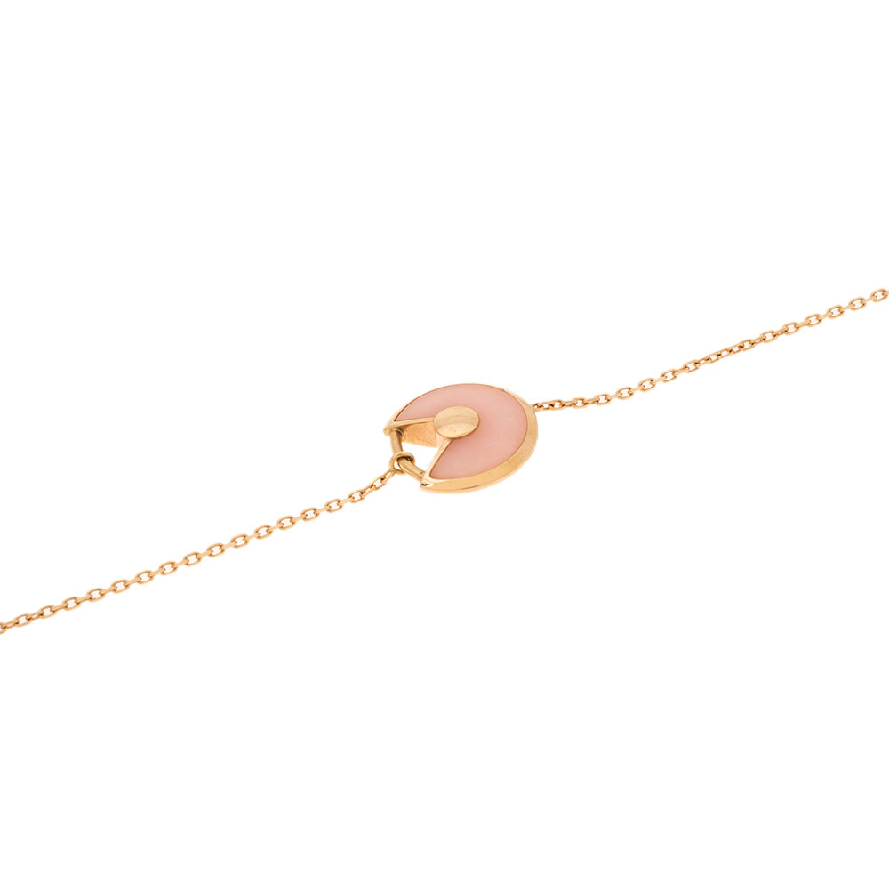

Cartier Amulette de Cartier Opal Diamond 18K Rose Gold Bracelet