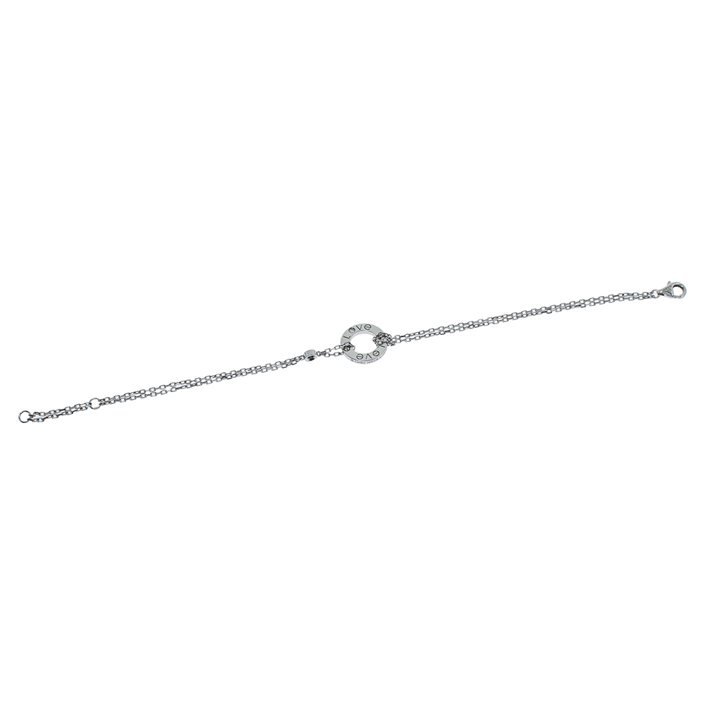 

Cartier Love Diamond 18K White Gold Chain Link Bracelet