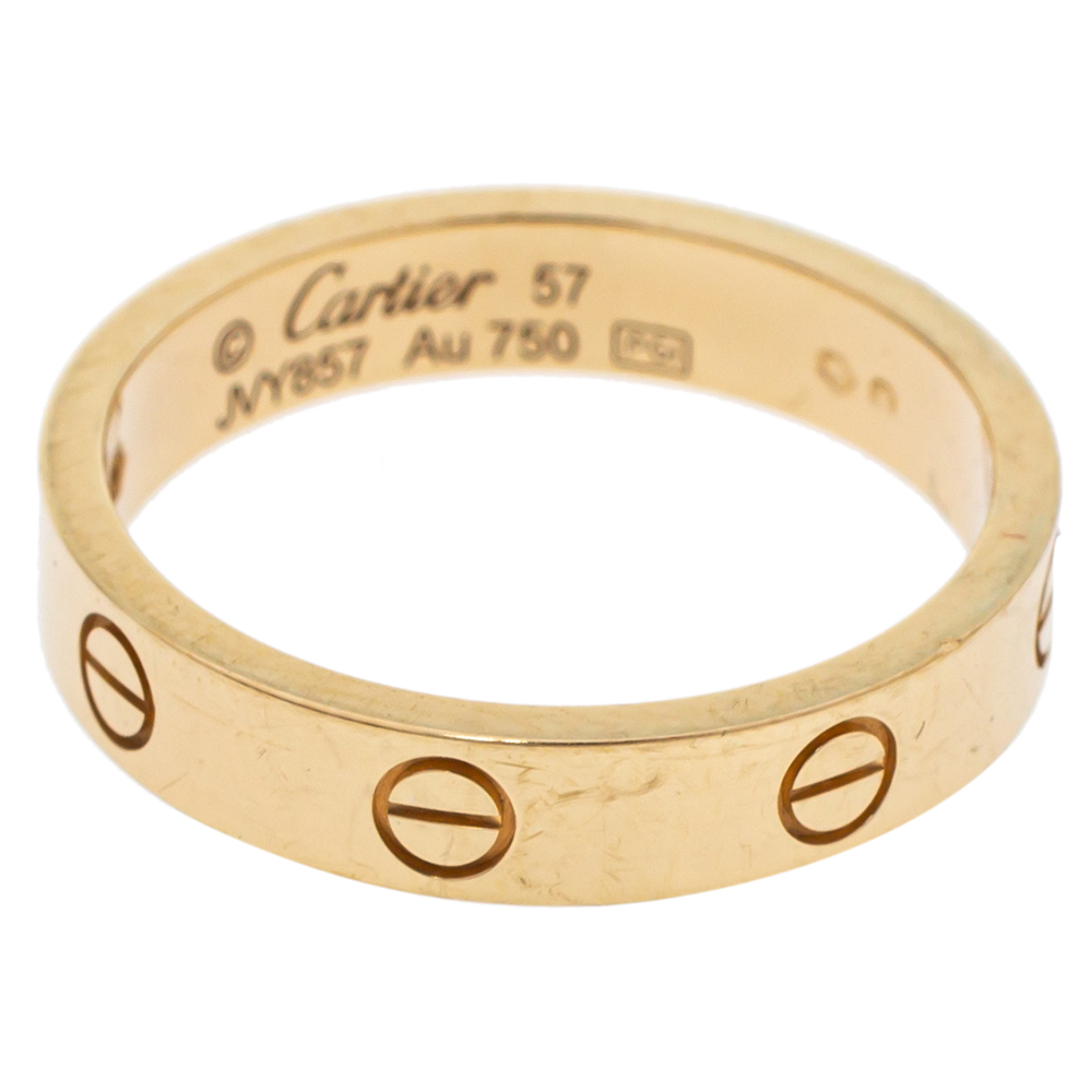 

Cartier Love 1 Diamond 18K Yellow Gold Wedding Band Ring Size