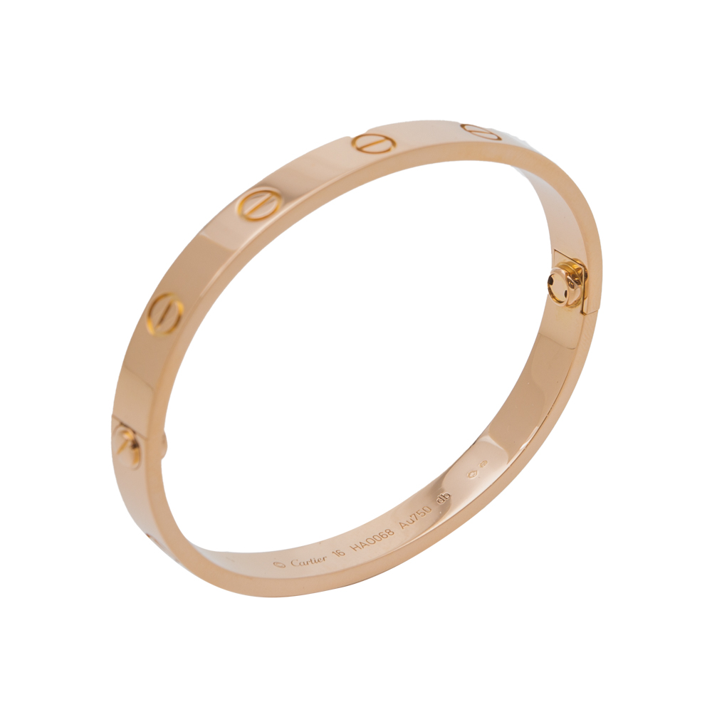 

Cartier Love Rose Gold Bracelet Size