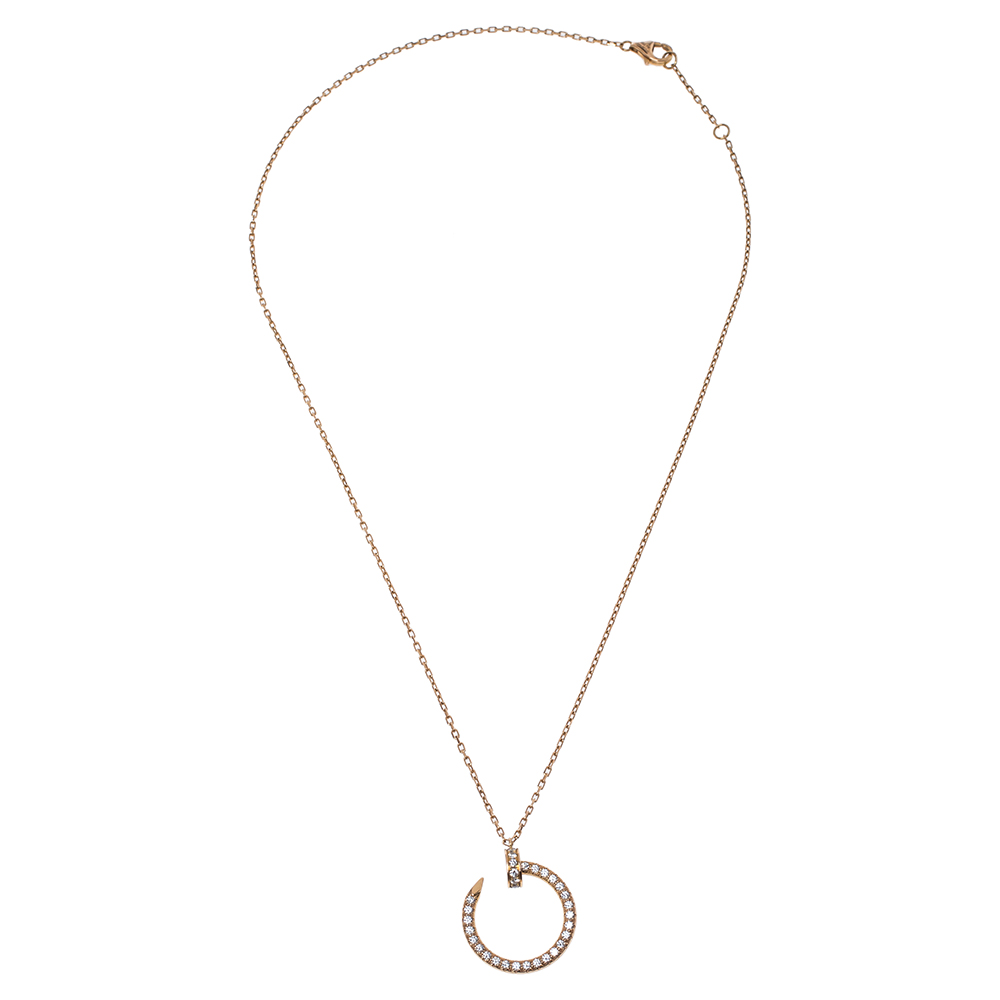 

Cartier Juste Un Clou Diamond 18K Rose Gold Pendant Necklace