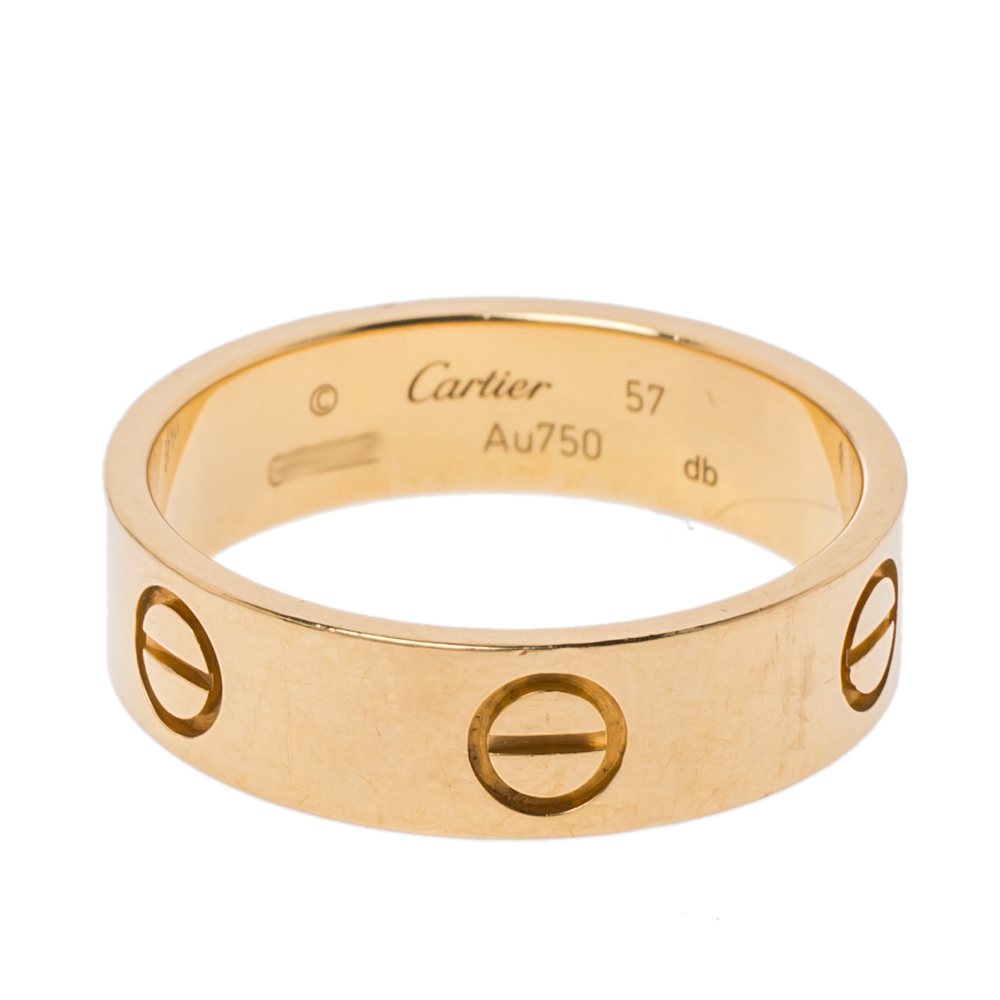 

Cartier Love 18K Yellow Gold Band Ring Size