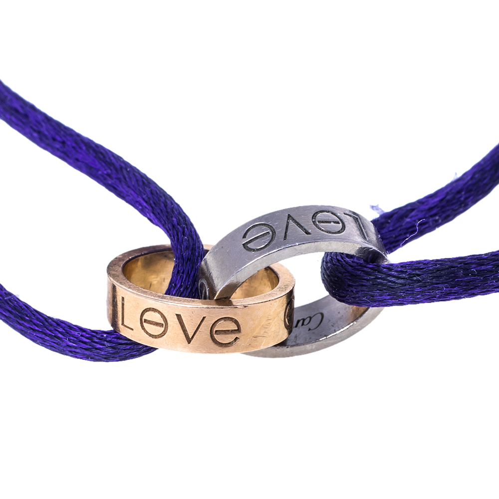 

Cartier Love 18K Two Tone Gold Adjustable Cord Bracelet