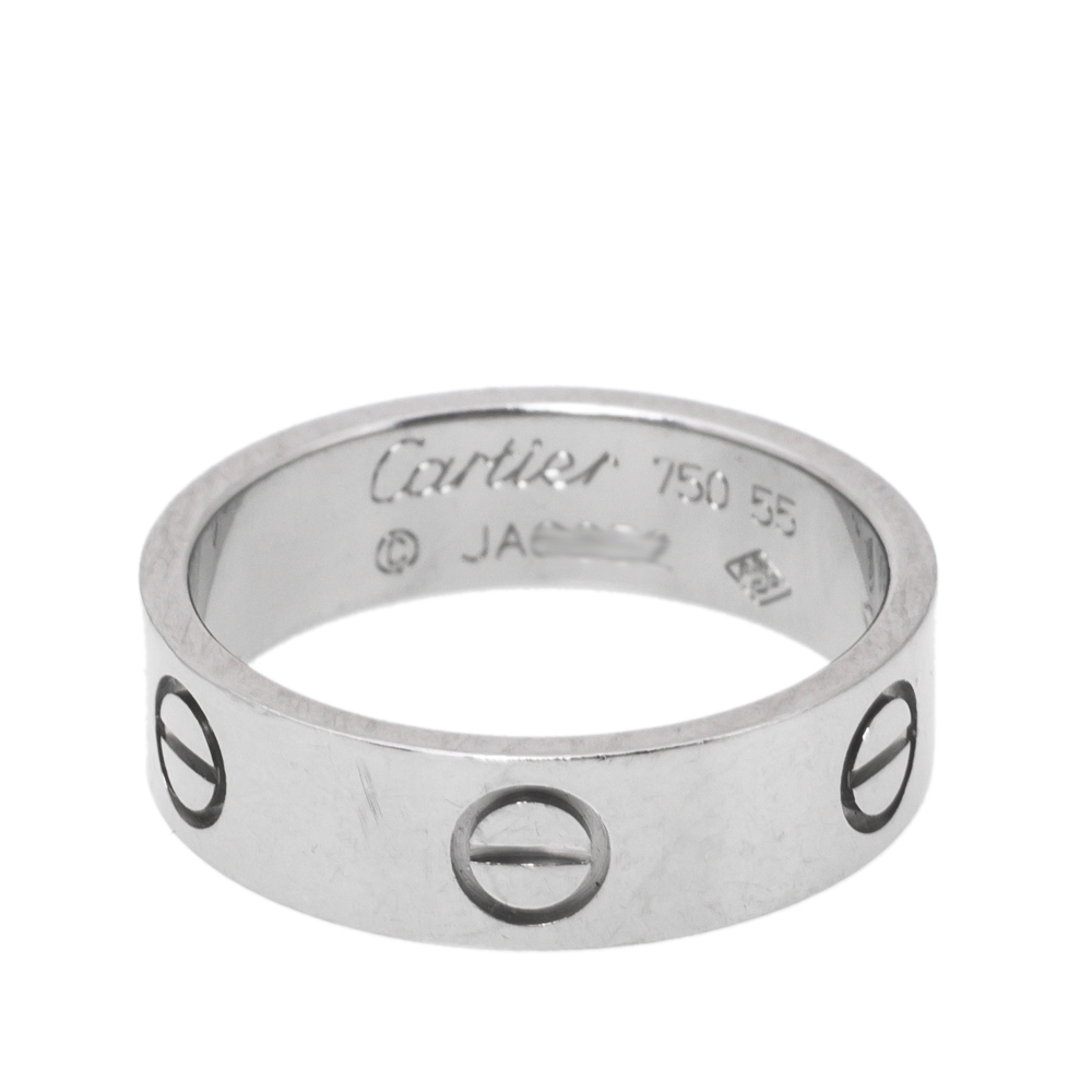 

Cartier Love 18K White Gold Ring Size