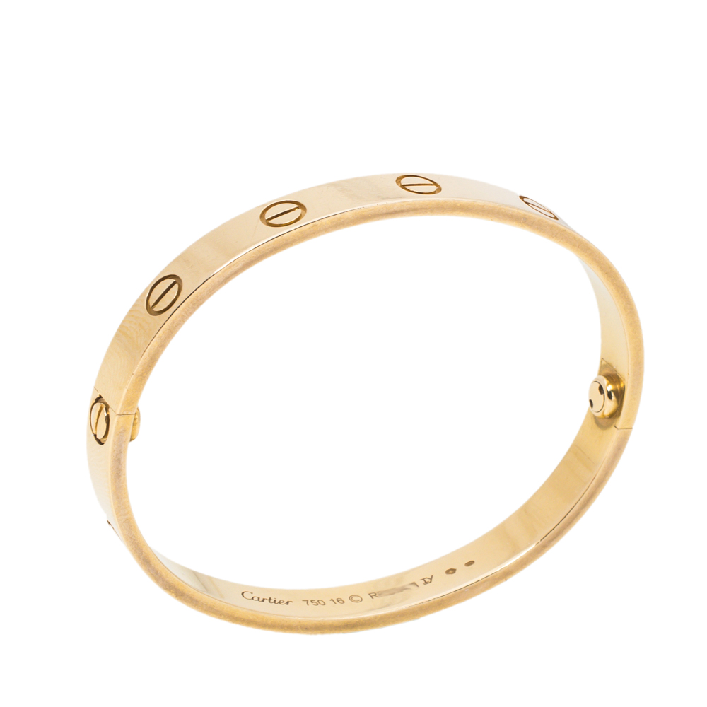 

Cartier Love 18K Yellow Gold Bracelet 16