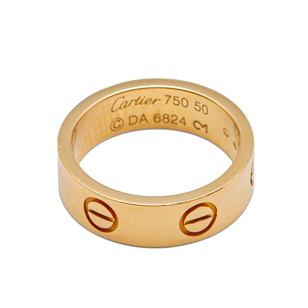 

Cartier Love Yellow Gold Band Ring Size