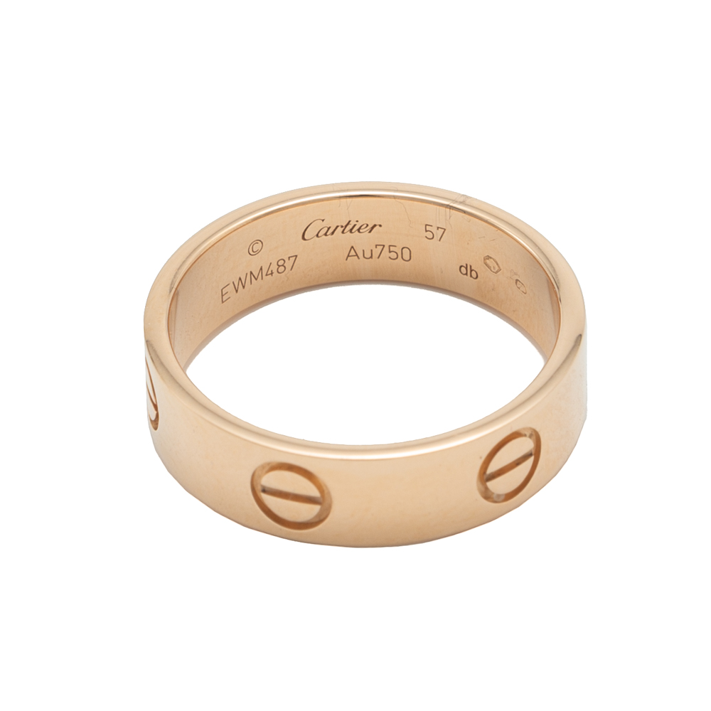 

Cartier Love Rose Gold Band Ring Size