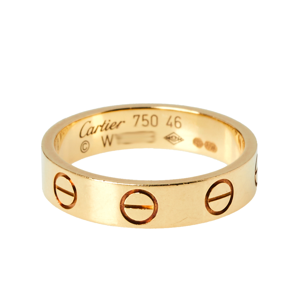 

Cartier Love 18K Yellow Gold Narrow Wedding Band Ring Size