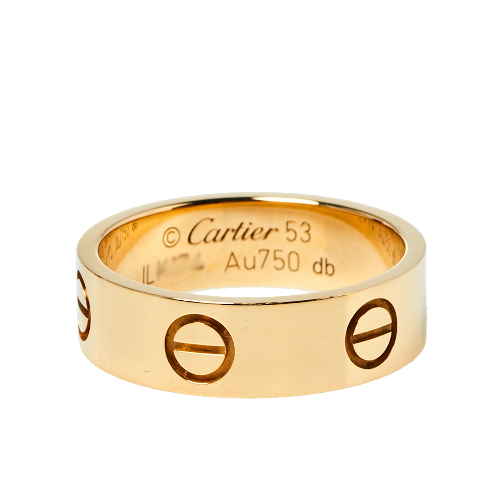 

Cartier Love 18K Yellow Gold Ring Size