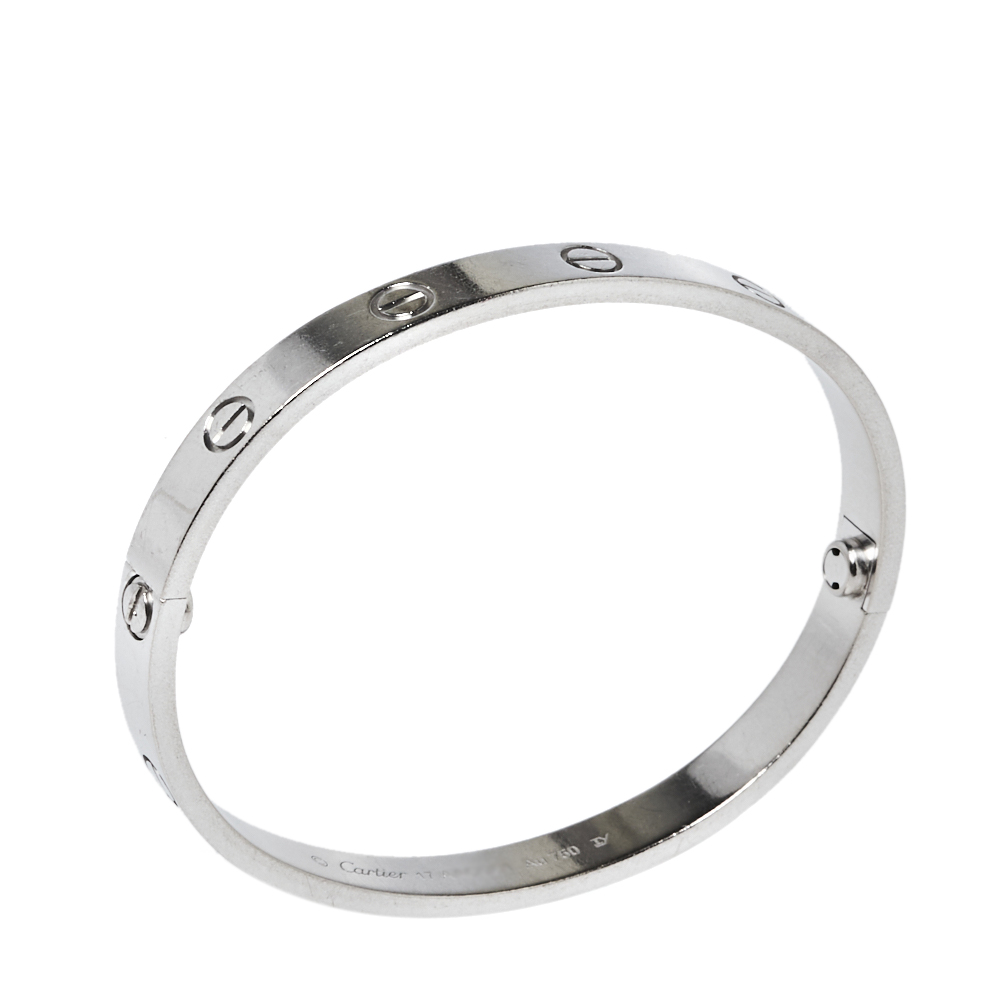 

Cartier Love 18K White Gold Bracelet 17