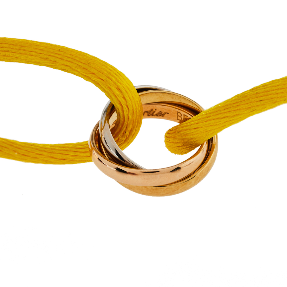 

Cartier Trinity de Cartier 18K Three Tone Gold Adjustable Cord Bracelet
