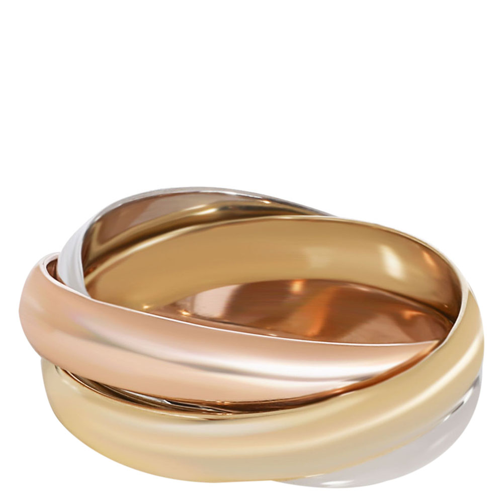 

Cartier 18K Three Tone Gold Classic Trinity Ring Size