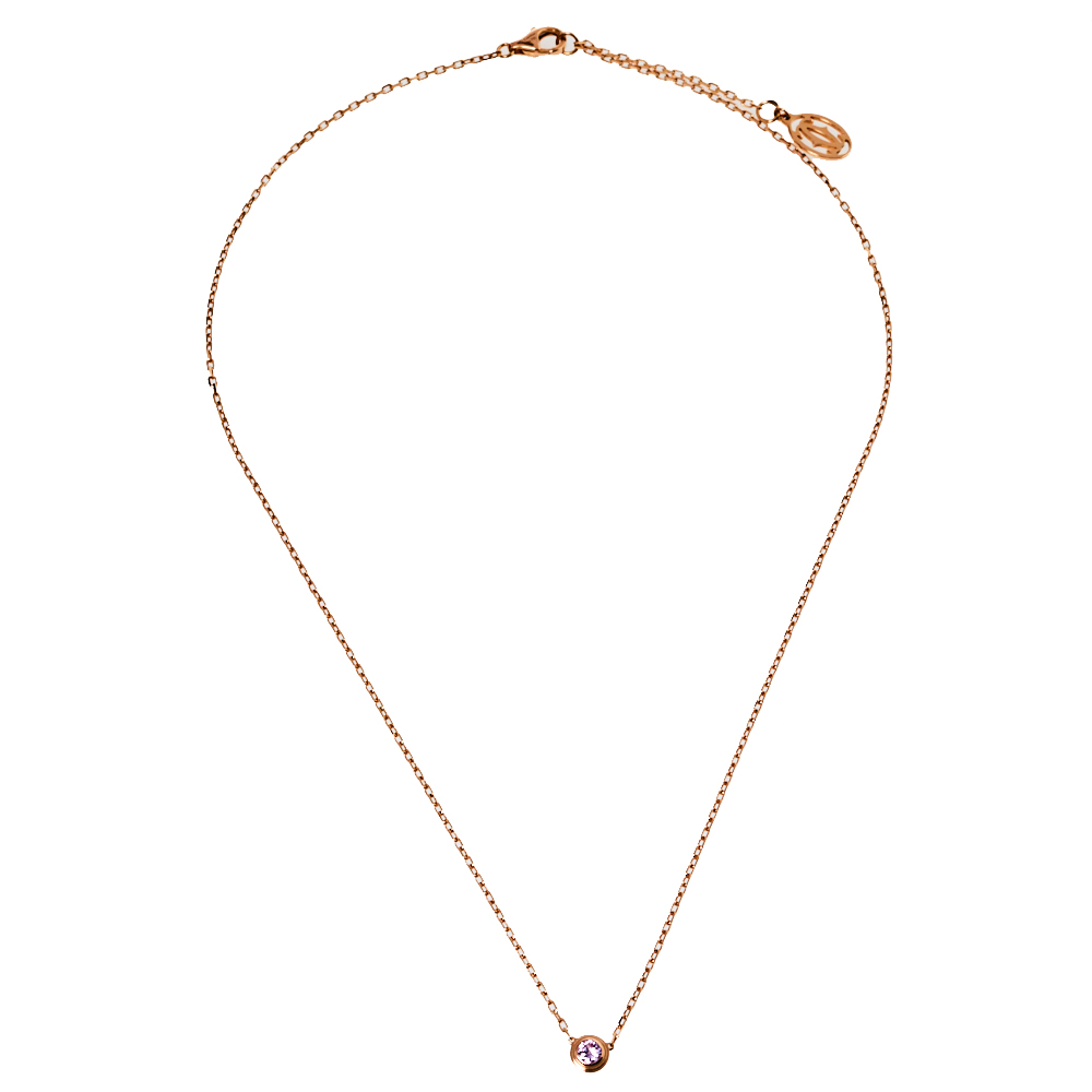 

Cartier Saphirs Legers de Cartier Pink Sapphire 18K Rose Gold Necklace