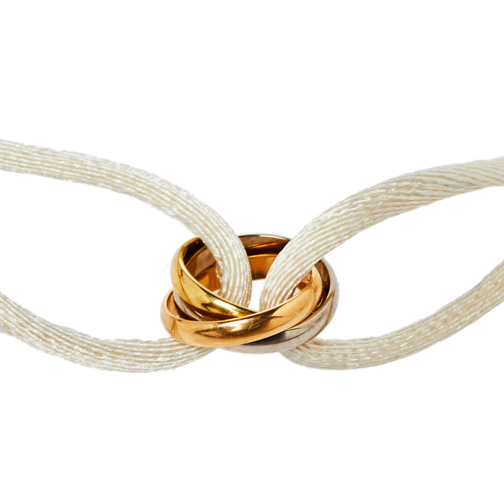 

Cartier Trinity de Cartier 18K Three Tone Gold Adjustable Cord Bracelet