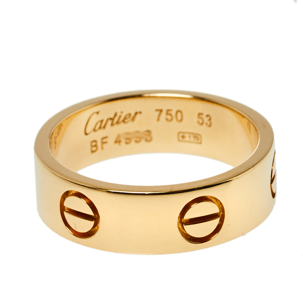

Cartier Love 18K Yellow Gold Ring Size