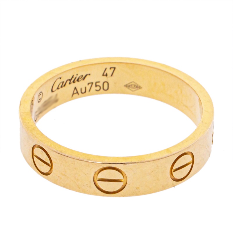 

Cartier Love 18K Yellow Gold Narrow Wedding Band Ring Size