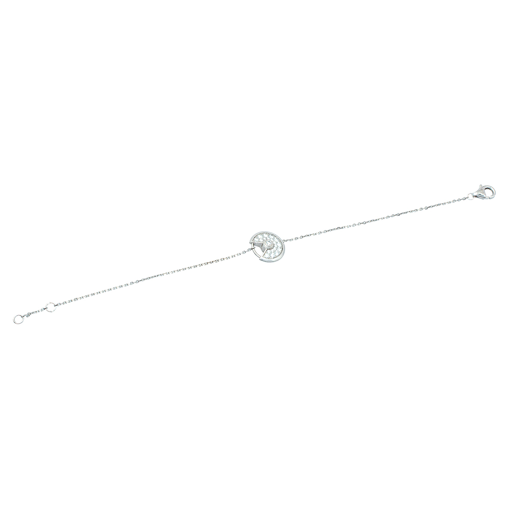 

Cartier Amulette de Cartier Diamond 18K White Gold Bracelet