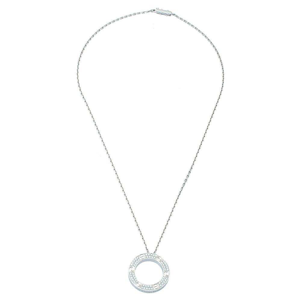 

Cartier Love Diamond - Paved 18K White Gold Necklace
