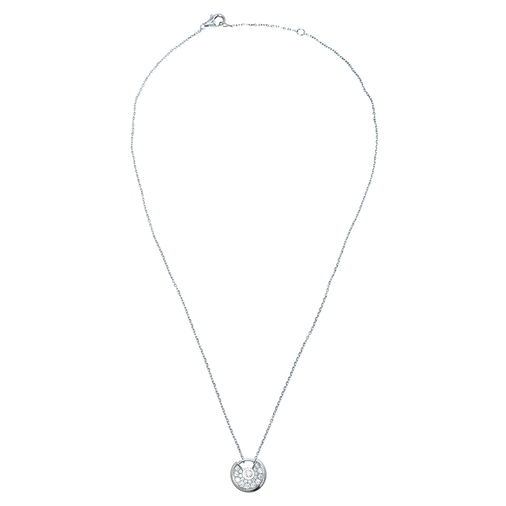 

Cartier Amulette de Cartier Diamond 18K White Gold Pendant Necklace