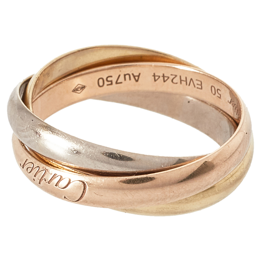 

Cartier Trinity 18K Three Tone Gold Small Model Ring Size