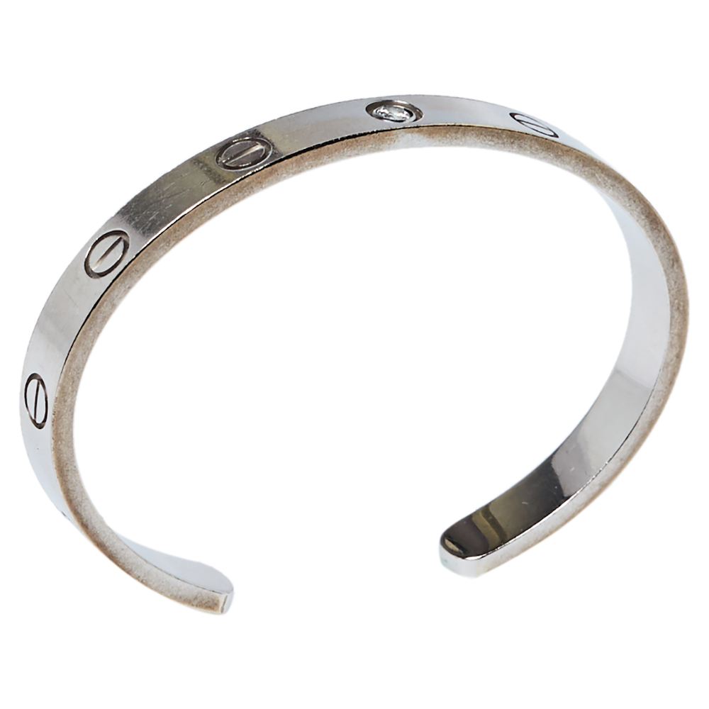 

Cartier Love 1 Diamond 18K White Gold Bracelet 16
