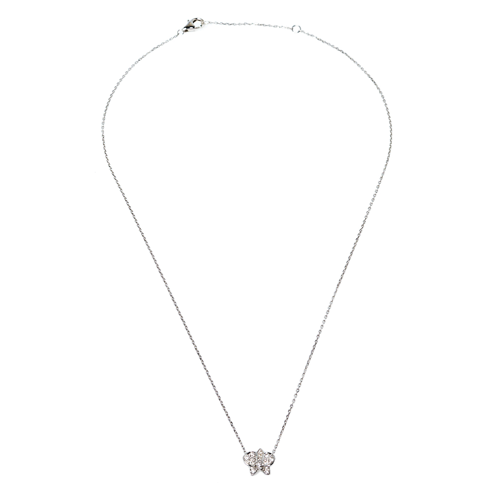 

Cartier Caresse D'Orchidees Diamond 18K White Gold Small Model Necklace