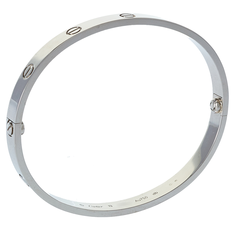 

Cartier Love 18K White Gold Bracelet 19