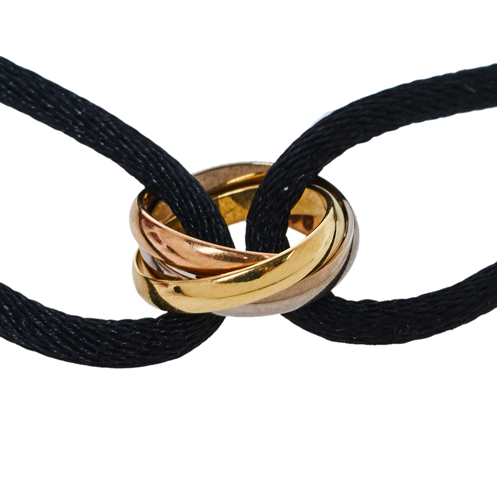 

Cartier Trinity 18K Three Tone Gold Adjustable Cord Bracelet