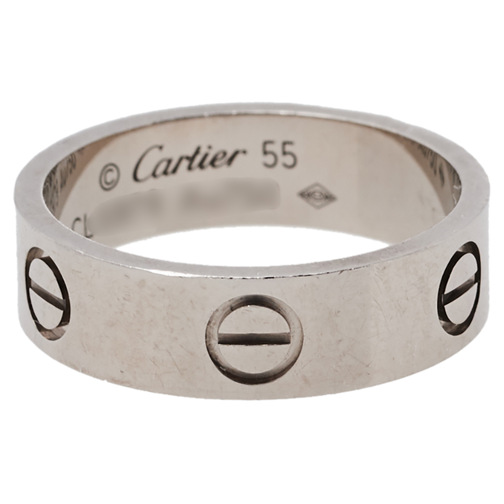 

Cartier Love 18K White Gold Ring Size