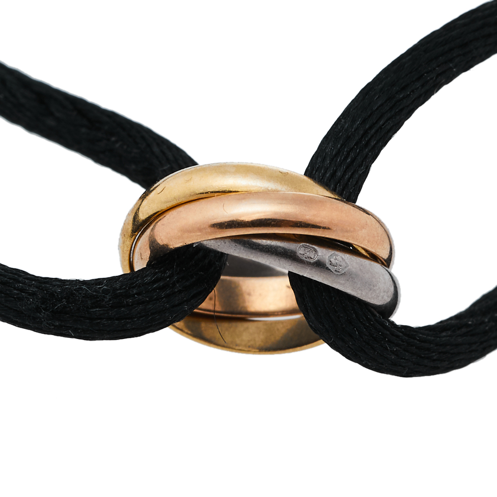 

Cartier Trinity de Cartier 18K Three Tone Gold Adjustable Cord Bracelet