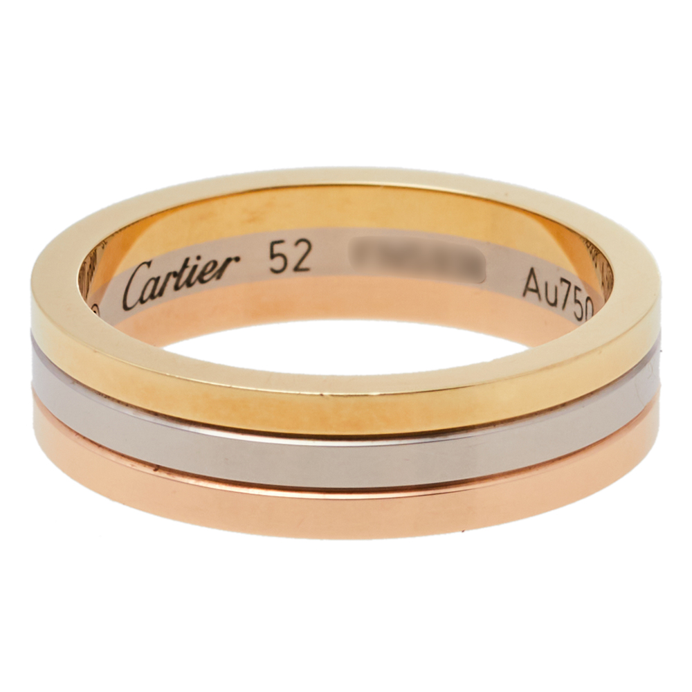 

Cartier Trinity 18K Three Tone Gold Wedding Band Ring Size