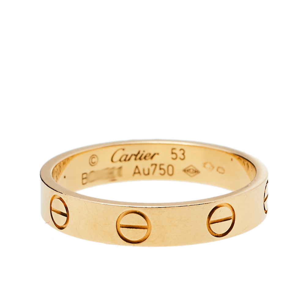 

Cartier Love 18K Yellow Gold Wedding Band Ring Size