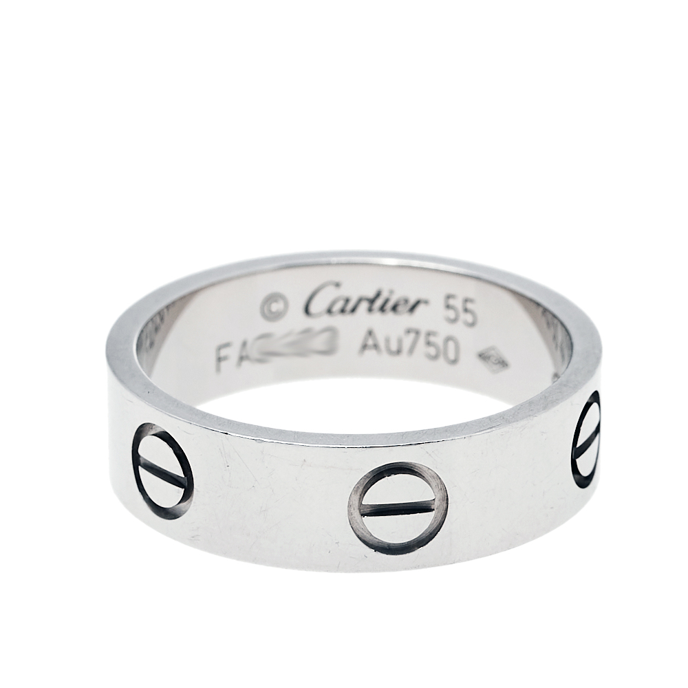 

Cartier Love 18K White Gold Ring Size