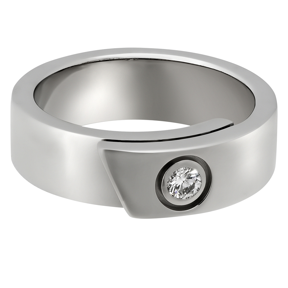 

Cartier 18K White Gold Diamond Ring Size EU 49