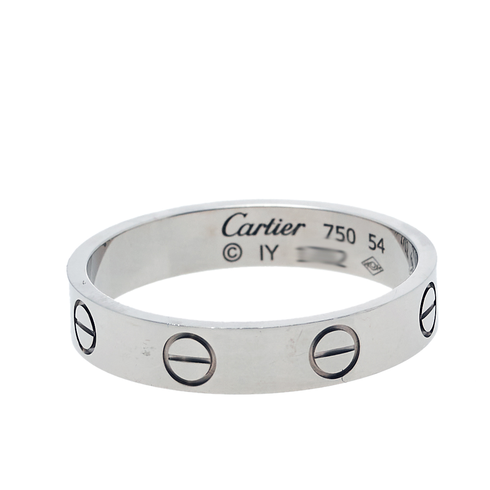 

Cartier Love 18K White Gold Wedding Band Ring Size