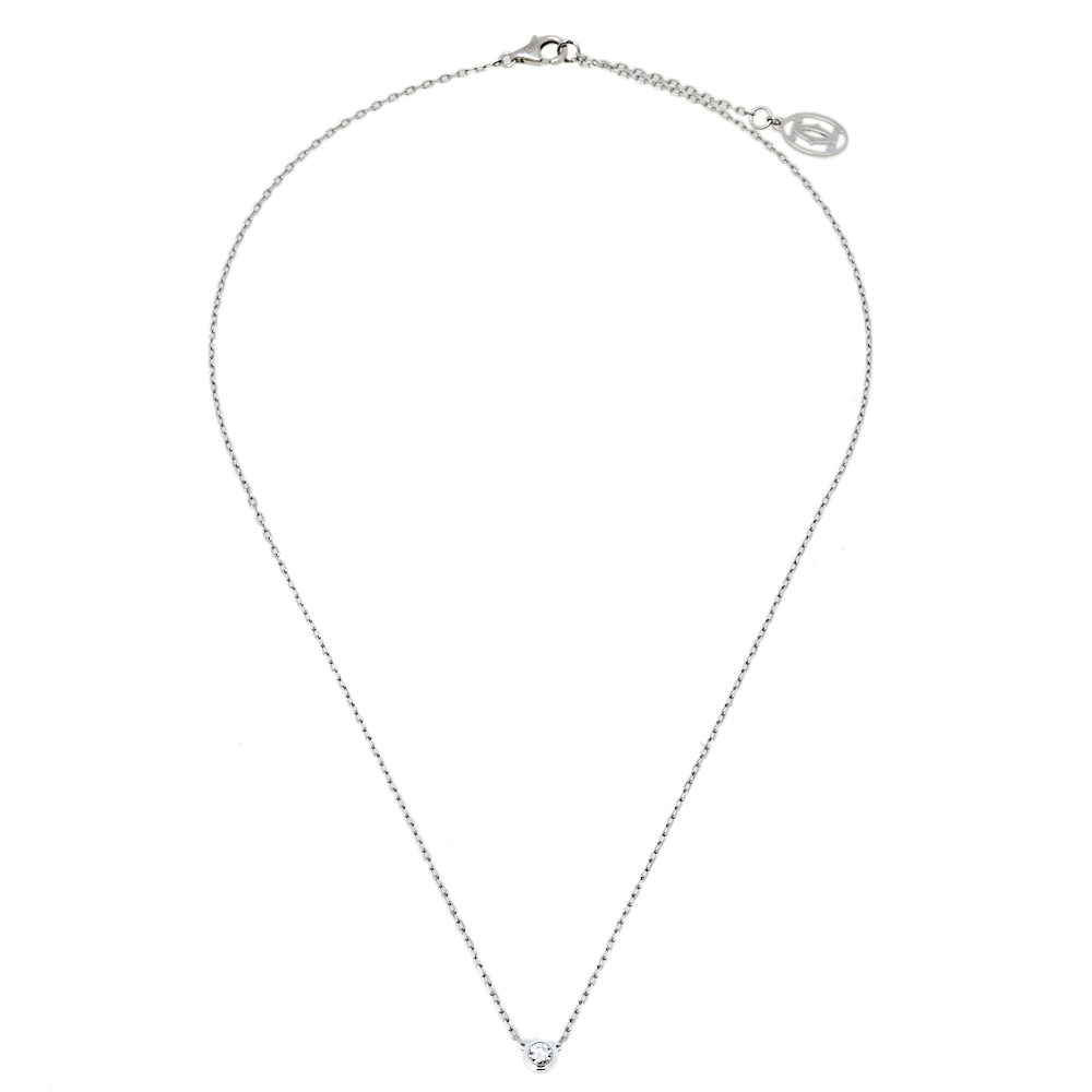 

Cartier Diamants Legers De Cartier Diamond 18K White Gold Necklace SM