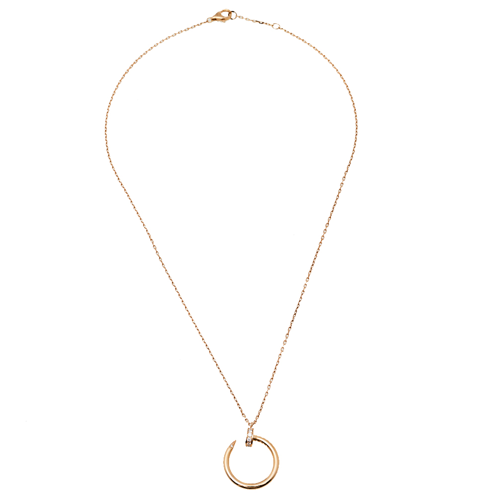 

Cartier Juste Un Clou Diamond 18K Rose Gold Necklace