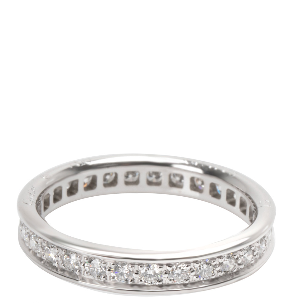 

Cartier 18K White Gold Vintage Ballerine Diamond Band Ring Size