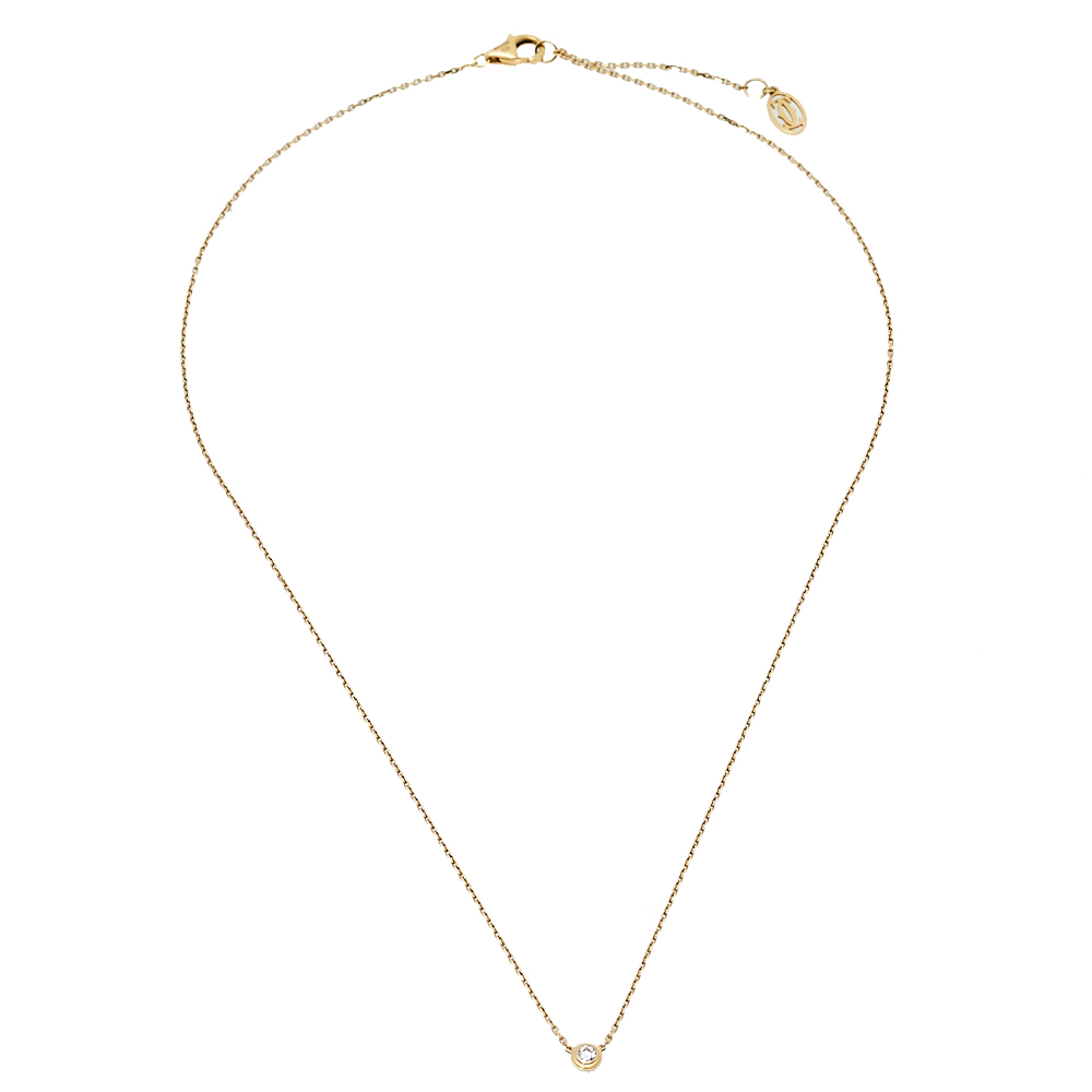 

Cartier Diamants Legers Diamond 18K Yellow Gold Necklace