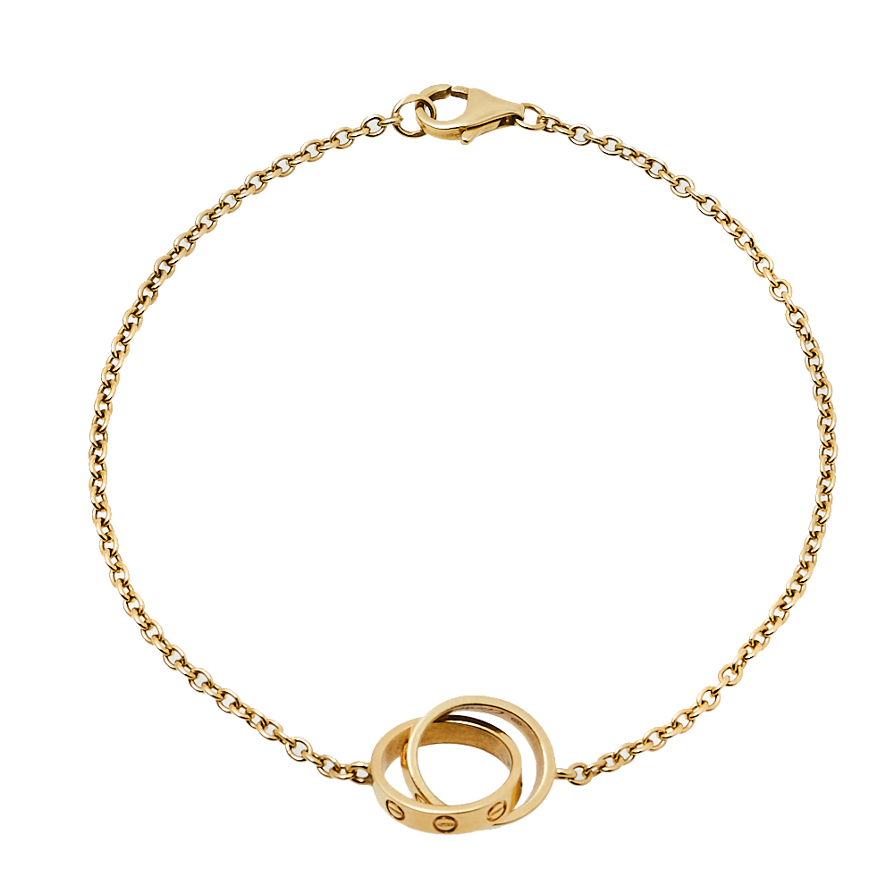 Pre-owned Cartier Love Screw Motif 18k Yellow Gold Bracelet | ModeSens