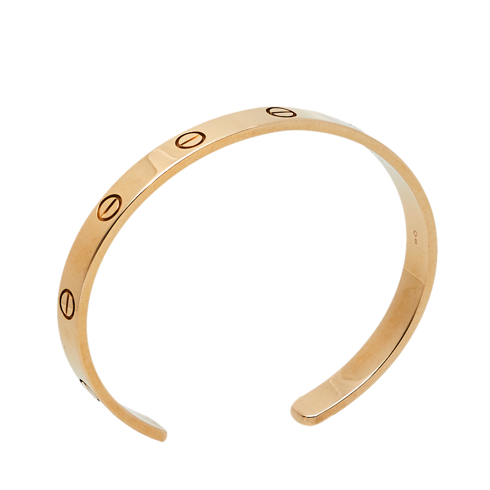 

Cartier Love 18K Rose Gold Open Cuff Bracelet 19
