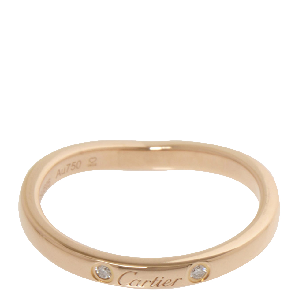 

Cartier Ballerina Curve 18K Rose Gold Ring Size EU