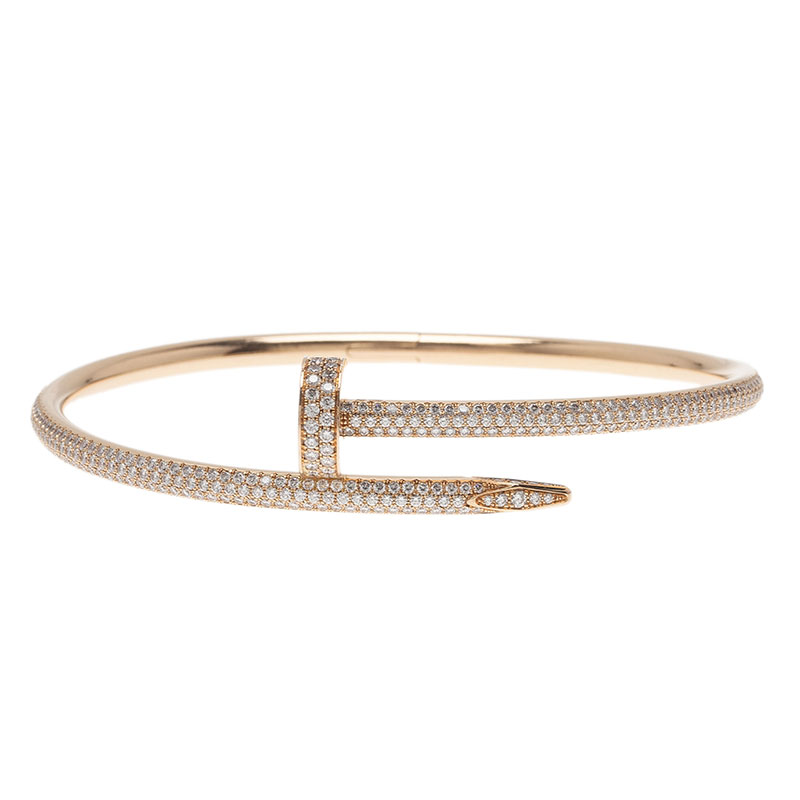 Buy Cartier Juste Un Clou Diamond Paved Rose Gold Bracelet 40765 at ...