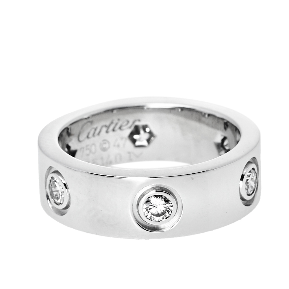 

Cartier Love 6 Diamond 18K White Gold Ring Size
