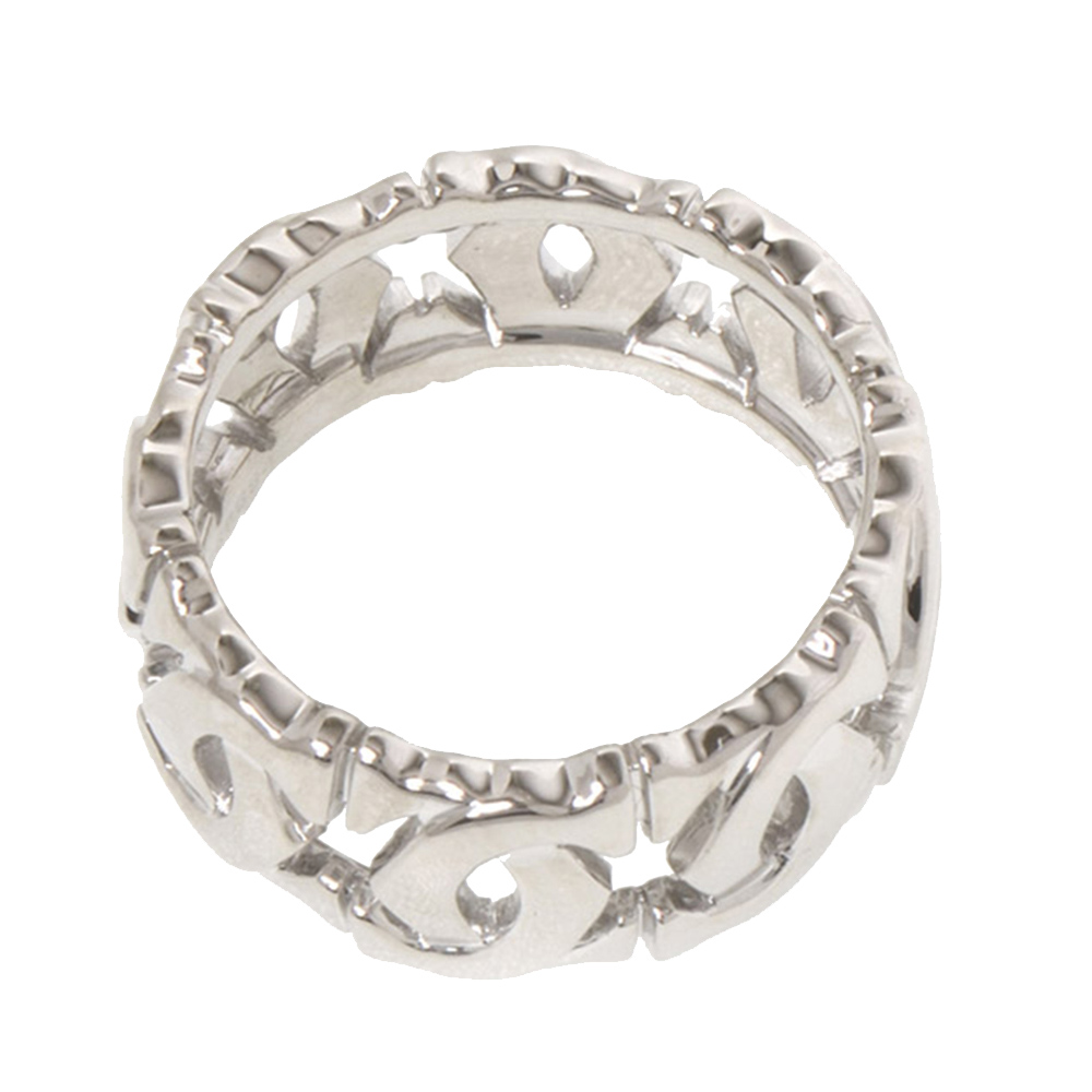 

Cartier Double C 18K White Gold Ring Size EU